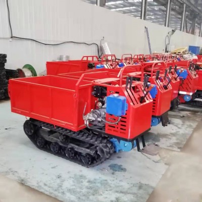 小型手扶履帶運(yùn)輸車 山地果園農(nóng)用自卸翻斗履帶車全地形爬坡王