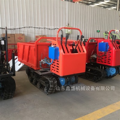 柴油履帶運(yùn)輸車(chē) 建筑工程砂石運(yùn)輸車(chē) 林園農(nóng)用液壓自卸履帶裝載車(chē)