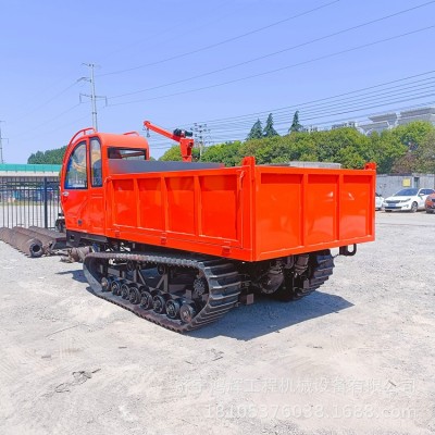 陡坡行走履帶搬運(yùn)車 水路可用后橋鏈軌式運(yùn)輸車 油缸自卸車廂