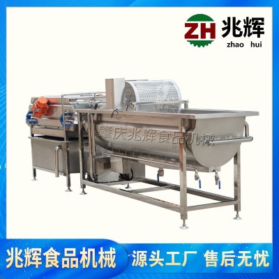 廠家自產大型鼓泡旋流水式大型洗菜機 供應蔬果清洗機 渦流洗菜機