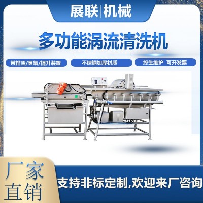 廠家直銷全自動凈菜加工設備果蔬清洗機不銹鋼渦流清洗機氣泡清洗