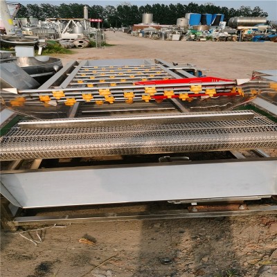 出售二手連續(xù)式凈菜加工設(shè)備全自動氣泡清洗機(jī)蔬菜水果氣泡清洗機(jī)