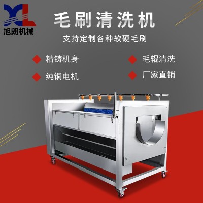 旭朗全自動(dòng)毛刷清洗機(jī)大型臍橙土豆水果蔬菜毛輥果蔬清洗機(jī)廠家