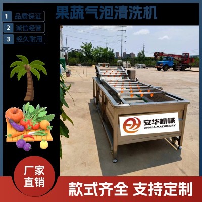 全自動銀耳氣泡清洗機果蔬清洗加工流水線 土豆片藕片 漂燙生產(chǎn)線