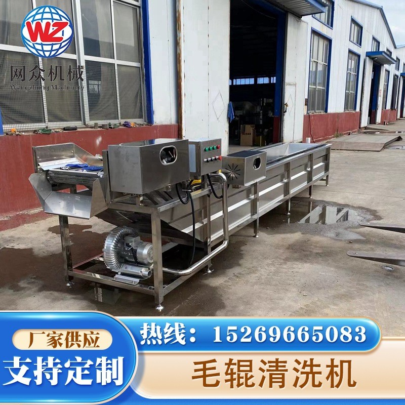 全自動毛刷土豆清洗機 毛輥紅薯野菜清洗去皮機 工業大型洗姜機