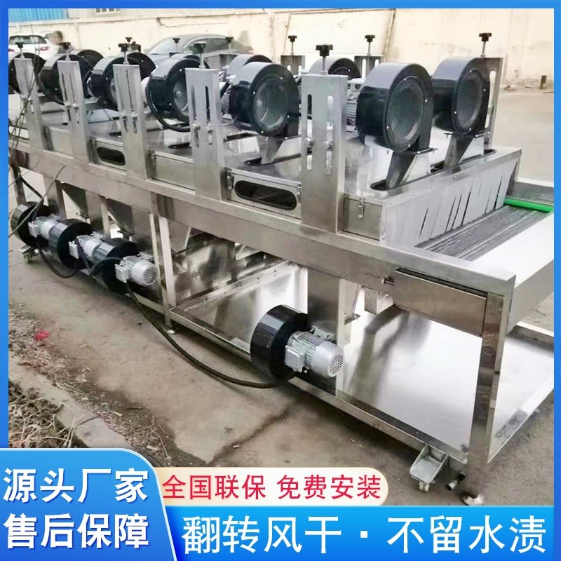 休閑食品包裝清洗風干機 毛豆莢清洗風干機 翻轉(zhuǎn)式除水機風干線
