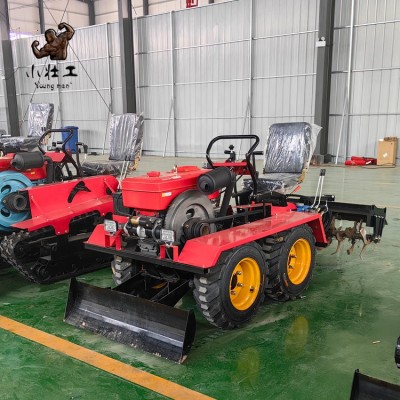 履帶式小型犁地播種一體機xg-25 小壯工開溝回填用果園管理旋耕機