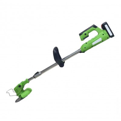 家用農用手提式小型除草機充電鋰電池無線割草機21V二電1充割草機