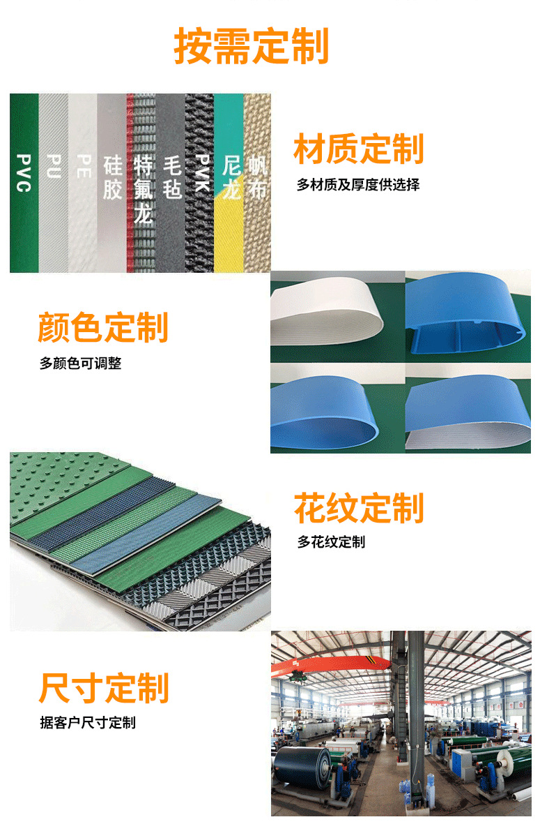 安耐工業(yè)傳送帶廠家花生脫殼機皮帶果殼脫皮拌粒機防滑PVC輸送帶