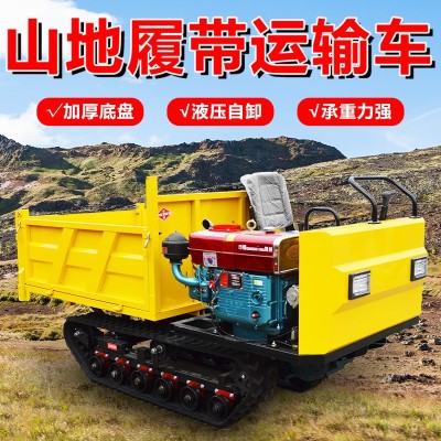 瀚山現貨 全地形履帶車農用爬山虎山地果園運輸自卸翻斗 車 履帶車