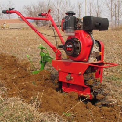 手扶式農(nóng)用耕地機開溝機汽油柴油動力鏈軌式履帶微耕機田園管理機