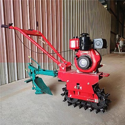 多功能鏈軌微耕機旋耕機小型農(nóng)用柴油耕地機家用翻地機犁地開溝機