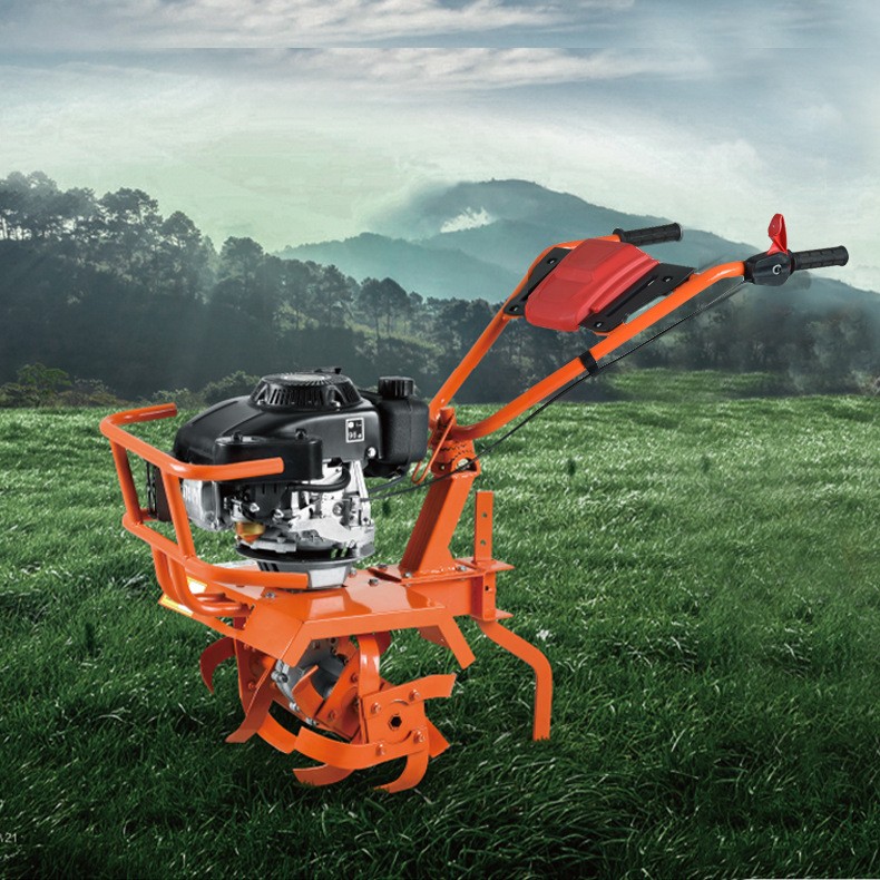 園林工具小型汽油微耕機松土機大馬力雙手推微耕機