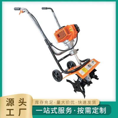 廠家農用鋤地翻土機家用小型微耕機多功能菜園手推小型汽油旋耕機