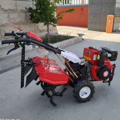 自走式柴油四驅微耕機 手推式農用汽油旋耕機 果園開溝旋耕除草機