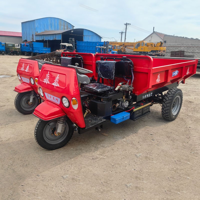 工地運(yùn)輸柴油工程三輪車(chē) 28馬力高低速自卸運(yùn)輸車(chē) 農(nóng)用三輪三馬子