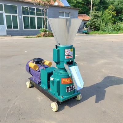 豬飼料顆粒機(jī) 平模壓輥電動秸稈稻草壓粒機(jī) 低溫復(fù)合肥造粒機(jī)