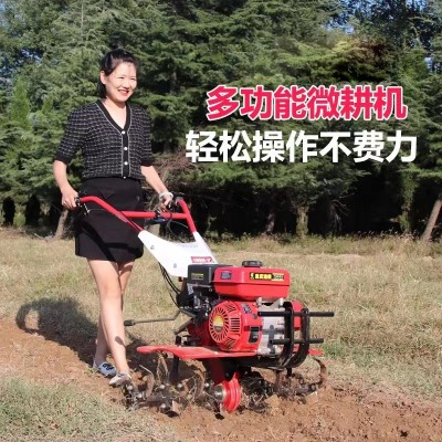 批發(fā)多功能汽油微耕機 小型兩驅(qū)旋耕機 農(nóng)用開溝起壟犁地 除草神器