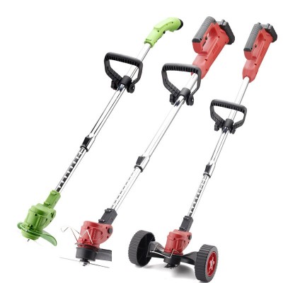 手推式電動(dòng)割草機(jī)輪充電式家用小型多功能草坪鋰電池除草機(jī)剪草機(jī)