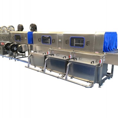 不銹鋼自動洗筐機 周轉筐清洗流水線 肉料筐清洗設備