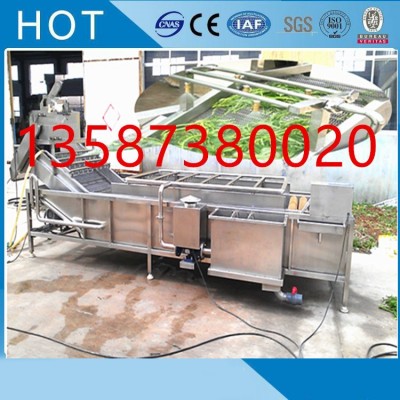 新鮮蔬菜清洗風(fēng)干包裝線中央廚房流水線薺菜青菜生姜凈菜線
