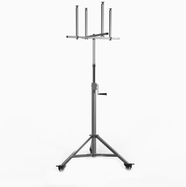 裝燈升降支架燈具安裝升降臺機不銹鋼折疊便攜安燈升降架