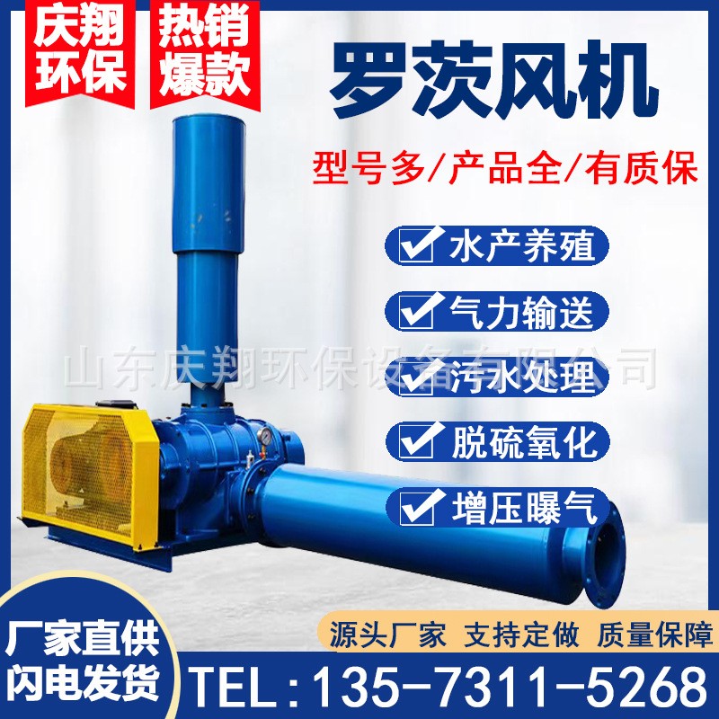 現(xiàn)貨供應羅茨風機鼓風機污水處理水產養(yǎng)殖曝氣增氧機三葉羅茨風機