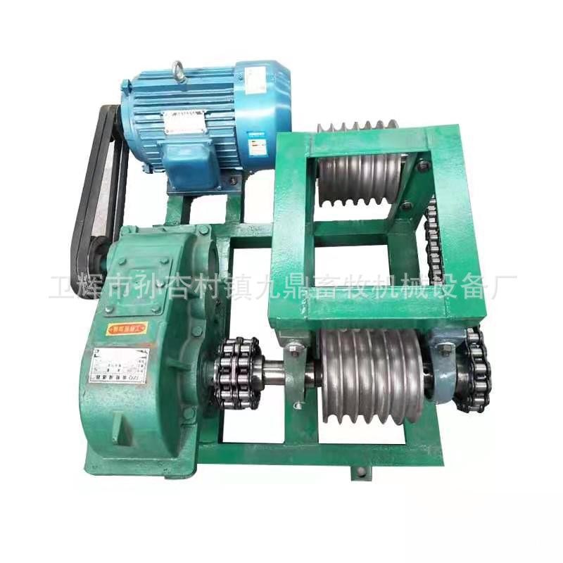 九鼎全自動不銹鋼刮糞機 豬場雞場鴨場羊用清糞機刮板繩子轉(zhuǎn)角輪