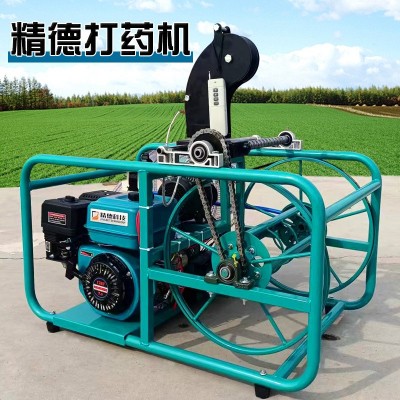新款精德汽油打藥機 360度轉向自動感應收放管噴霧器 果園打農藥