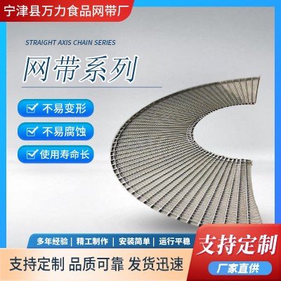 食品輸送機網(wǎng)帶網(wǎng)鏈冷凍帶魚段輸送不銹鋼傳動帶金屬編織鏈網(wǎng)